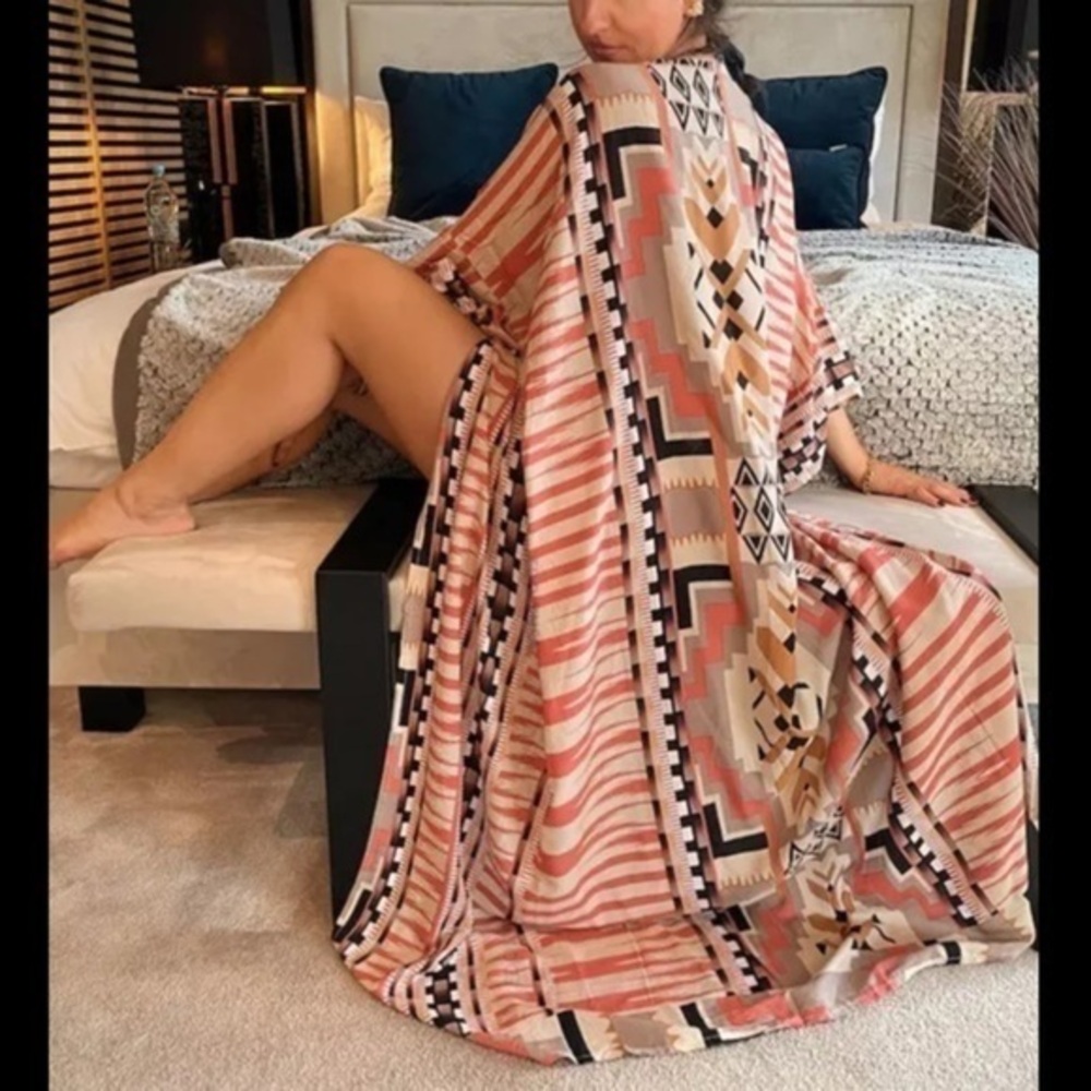 Women’s Bohemian Kimono Self Belted One Size BRAND NEW